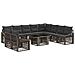 Set Divano da Giardino 11 pz Grigio e Grigio Scuro polyrattan - Foto miniatura 1
