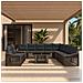 Set Divano da Giardino 11 pz Grigio e Grigio Scuro polyrattan - Foto miniatura 4