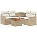 Set di divani 6 pz Beige e Bianco Crema - Foto miniatura 1