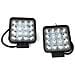 2x Faro 48w Quadrato Faretto Led Da Lavoro 16 Led Da 3w Di Profondità Auto Barca - Foto miniatura 1