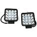 2x Faro 48w Quadrato Faretto Led Da Lavoro 16 Led Da 3w Di Profondità Auto Barca - Foto miniatura 2