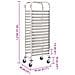 Carrello Da Cucina Per 16 Vassoi 65,5x48,5x165cm Acciaio Inox - Foto miniatura 3