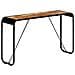 Tavolo Consolle 140x35x76 Cm In Legno Massello Di Mango Grezzo - Foto miniatura 8