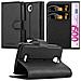 Custodia Compatibile Con Wiko Cink Plus In Nero Carbone - Coperchio Protettiva Con Chiusura Magnetica, Funzione Stand E Tasca Per Le Carte - Foto miniatura 1