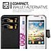 Custodia Compatibile Con Wiko Cink Plus In Nero Carbone - Coperchio Protettiva Con Chiusura Magnetica, Funzione Stand E Tasca Per Le Carte - Foto miniatura 3