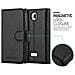 Custodia Compatibile Con Wiko Cink Plus In Nero Carbone - Coperchio Protettiva Con Chiusura Magnetica, Funzione Stand E Tasca Per Le Carte - Foto miniatura 6