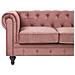 Divano A 3 Posti In Velluto Rosa Chesterfield - Foto miniatura 8