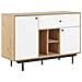 Credenza A 1 Cassetto Color Legno Chiaro E Bianco Itaca - Foto miniatura 5