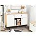 Credenza A 1 Cassetto Color Legno Chiaro E Bianco Itaca - Foto miniatura 4