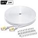 20m Cat7 Cavo Ethernet Ad Alta Velocit Piatto Gigabit Rj45 Lan Cavo Di Rete Cavo Di 10 Gbps 600mhz Internet Patch Per Switch Router Modem Patch Panel Pc (bianco) - Foto miniatura 1