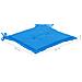 Cuscini Per Sedie Da Giardino 4 Pz Blu 50x50x4 Cm Tessuto - Foto miniatura 10