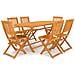 Set Da Pranzo Da Giardino 7 Pz Pieghevole In Massello Di Acacia - Foto miniatura 1
