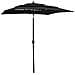 Ombrellone a 3 Livelli con Palo in Alluminio Nero 2x2 m - Foto miniatura 1