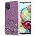Custodia Compatibile Con Samsung Galaxy A71 4g In Viola Con Glitter - Coperchio Protettivo In Silicone Tpu Flessibile Con Glitter Scintillanti - Foto miniatura 1