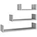 Mensole Espositive A Parete 3pz Grigio Sonoma Legno Multistrato - Foto miniatura 2