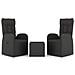 Set Mobili Da Giardino 3 Pz Nero Polyrattan E Acciaio - Foto miniatura 2