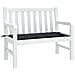 Cuscino Panca Giardino A Quadri Nero 120x50x3cm Tessuto Oxford - Foto miniatura 3