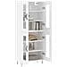 Credenza Bianca 69,5x34x180 Cm In Legno Multistrato - Foto miniatura 3