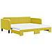 Divano Letto Estraibile Con Materassi Giallo 100x200 Cm Velluto - Foto miniatura 1