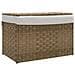 Cesto Portabiancheria Con Coperchio 55,5x35x34 Cm Polyrattan - Foto miniatura 2