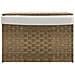 Cesto Portabiancheria Con Coperchio 55,5x35x34 Cm Polyrattan - Foto miniatura 3