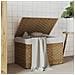 Cesto Portabiancheria Con Coperchio 55,5x35x34 Cm Polyrattan - Foto miniatura 1