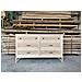 Cassettiera 6 Cassetti In Legno Massello Grezzo 150x50x85 - Foto miniatura 1