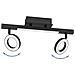 Spot Moderno Cardillio 2 In Alluminio Nero 2 Luci Led 3,2w 3000k Ip20 - Foto miniatura 4