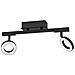 Spot Moderno Cardillio 2 In Alluminio Nero 2 Luci Led 3,2w 3000k Ip20 - Foto miniatura 1