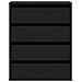 Cassettiera Angolare Nera 60x41x76 Cm In Legno Multistrato - Foto miniatura 7