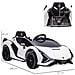 Macchina Elettrica Per Bambini 3-5 Anni Lamborghini 12v Con Telecomando E Velocità 3-5km /h, Bianco - Foto miniatura 3