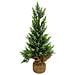 Albero di natale 55cm Alberello Pino con Base Sacco Iuta Decorazione Natalizia - Foto miniatura 2