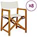 Sedie da Giardino Pieghevoli 8 pz Bianco Crema in Tessuto - Foto miniatura 1