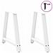 Gambe Tavolino Da Caffè A A 2 Pz Bianco 70x(72-73) Cm Acciaio - Foto miniatura 3
