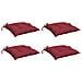 Cuscini Per Pallet 4 Pz Rosso Vino 50x50x7 Cm Tessuto Oxford - Foto miniatura 2