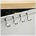 Set Di 5 Ganci Creativi Allargati Sopra La Porta Silver - Foto miniatura 3