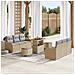 Set divani giardino  a 9 pezzi con cuscini Beige Rattan Acacia, Divano giardino a 2 posti  con cuscini Beige Rattan, Set pranzo giardino a 3 pezzi  con cuscini Beige Rattan Acacia - Foto miniatura 2