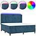 Letto a Molle con Materasso e LED Blu Scuro 180x200 cm - Foto miniatura 1