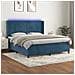 Letto a Molle con Materasso e LED Blu Scuro 180x200 cm - Foto miniatura 2