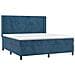 Letto a Molle con Materasso e LED Blu Scuro 180x200 cm - Foto miniatura 4