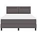 Letto con Rete a Molle e Materasso Grigio 140x200 cm in Pelle Sintetica - Foto miniatura 8