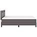 Letto con Rete a Molle e Materasso Grigio 140x200 cm in Pelle Sintetica - Foto miniatura 9