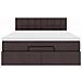 Pouf Letto con Materasso e LED Marrone Scuro 140x190 cm - Foto miniatura 8