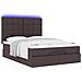 Struttura Letto Pouf con Materasso 140x190 cm in Tessuto - Foto miniatura 6