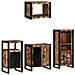 Set di mobili per il bagno 4 pcs Legno massello riciclato - Foto miniatura 1