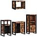 Set di mobili per il bagno 4 pcs Legno massello riciclato - Foto miniatura 2