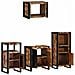 Set di mobili per il bagno 4 pcs Legno massello riciclato - Foto miniatura 3