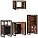 Set di mobili per il bagno 4 pcs Legno massello riciclato - Foto miniatura 8