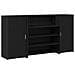 Banco Reception Rovere Nero 200x50x103,5 cm Legno Multistrato - Foto miniatura 1
