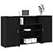 Banco Reception Rovere Nero 200x50x103,5 cm Legno Multistrato - Foto miniatura 2